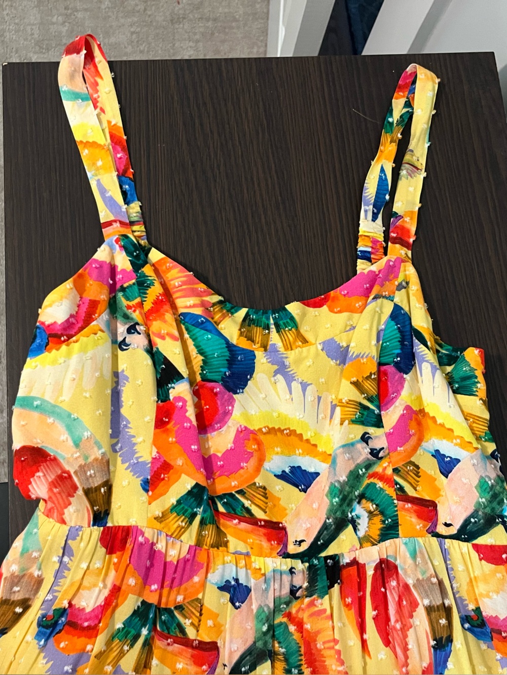 FARM Rio for Anthropologie Yellow Tropical Floral Maxi Dress - Picture 6 of 9